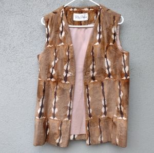 Vintage Roos Atkins Faux Fur Vest - M
